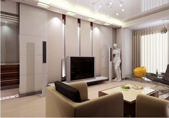 石膏板做電視墻怎么做，石膏板電視墻簡(jiǎn)單造型（效果圖）